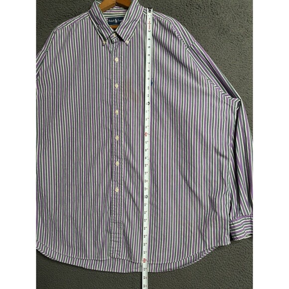 Ralph Lauren Shirt Mens 2XL Blake Button Down Long Sleeve Stripe Dress Casual - Picture 10 of 11